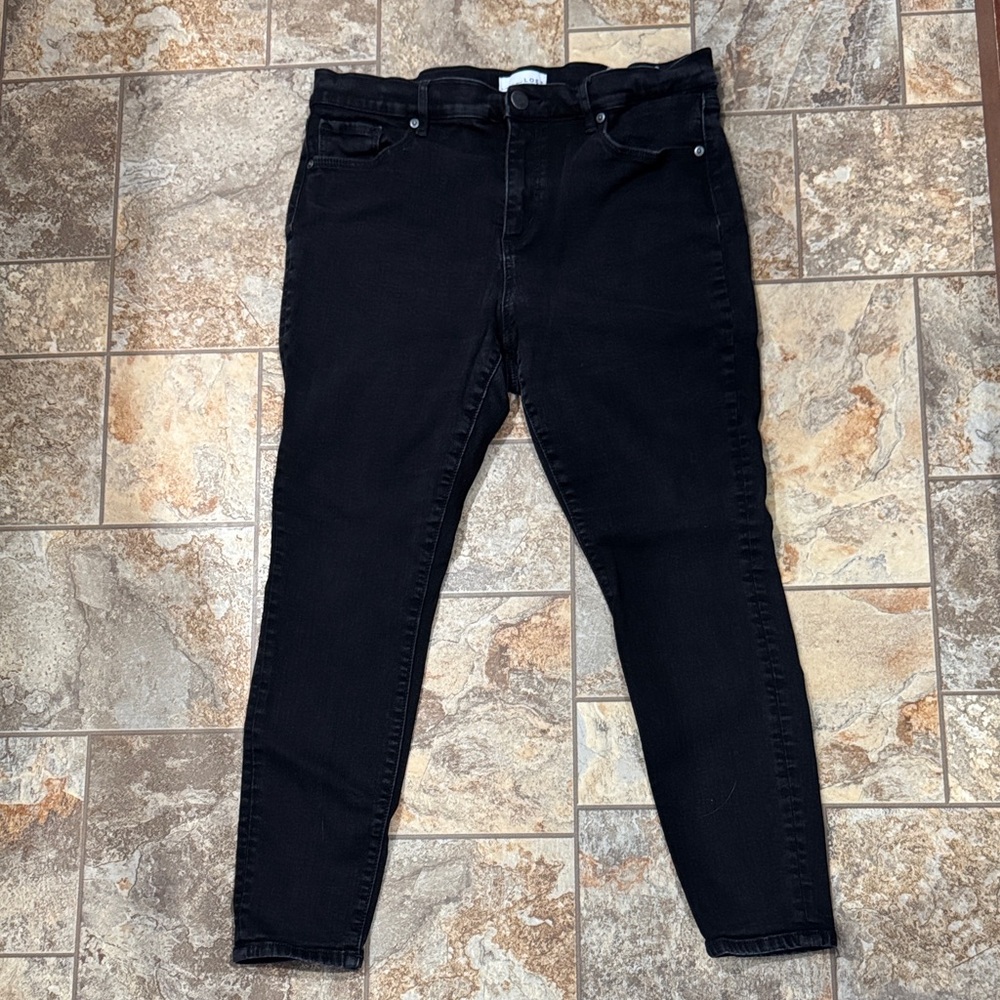 LOFT- Classic Black Women's Jeans, Size 14 Petite/32 P.